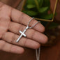 TO MY HUSBAND CROSS NECKLACE. NEVER FORGET THAT I LOVE YOU. LOVER YOUR WIFE