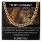 TO MY HUSBAND. CUBAN LINK