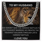 TO MY HUSBAND. CUBAN LINK