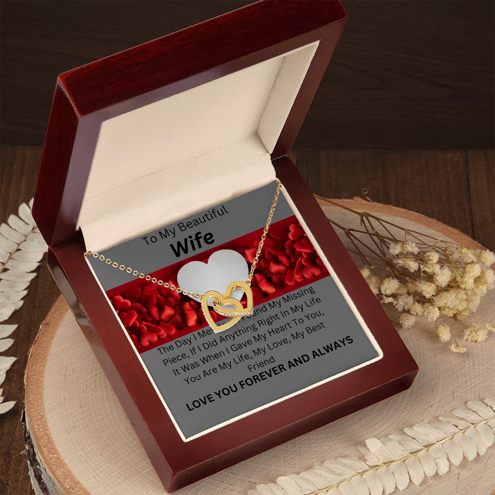 TO MY BEAUTIFUL WIFE. INTERTWINED HEARTS.