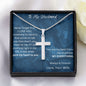 TO MY HUSBAND CROSS NECKLACE. LOVE YOUR WIFE.