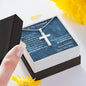 TO MY HUSBAND CROSS NECKLACE. LOVE YOUR WIFE.