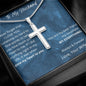 TO MY HUSBAND CROSS NECKLACE. LOVE YOUR WIFE.