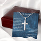 TO MY HUSBAND CROSS NECKLACE. LOVE YOUR WIFE.