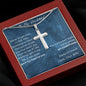 TO MY HUSBAND CROSS NECKLACE. LOVE YOUR WIFE.