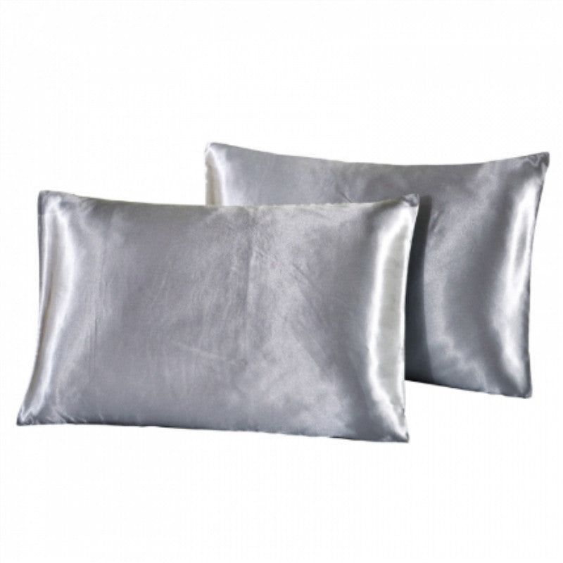 Plain silk pillowcase