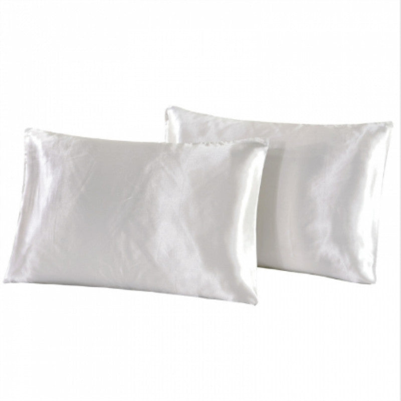 Plain silk pillowcase