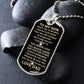 BLACK/GOLD DOG TAG TO MY SON LOVE DAD