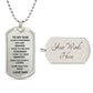 TO MY SON DOG TAG LOVE DAD