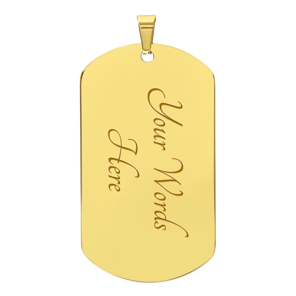 TO MY SON DOG TAG LOVE DAD