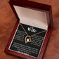 TO MY WIFE.  HEART NECKLACE. LOVE YOUR HUSBAND