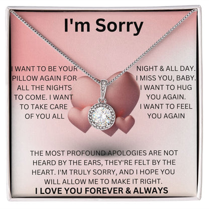 I'M SORRY ETERNAL HEART NECKLACE.