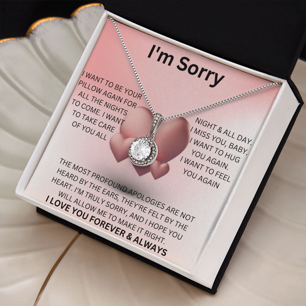 I'M SORRY ETERNAL HEART NECKLACE.