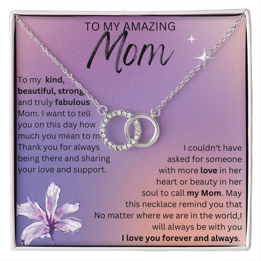 Perfect pair necklace. To My Amazing Mom.