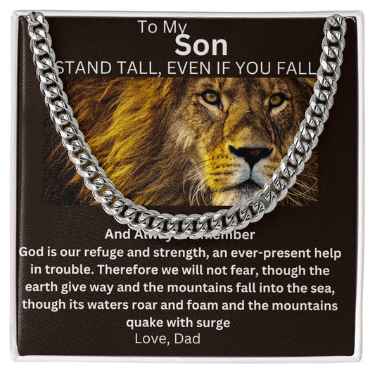 To My Son. Cuban Link. Love Dad
