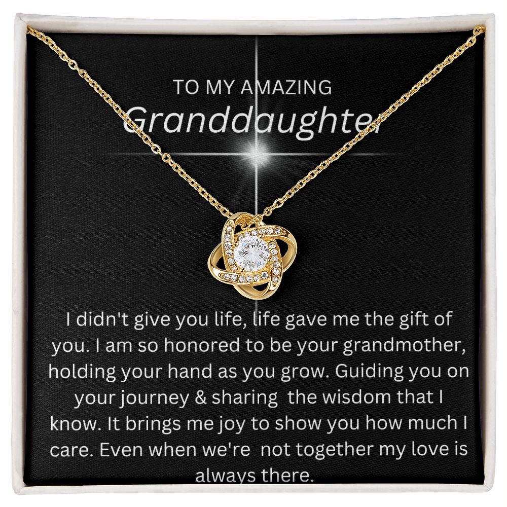 TO MY AMAZING GRANDAUGHTER LOVE KNOT NECKLACE