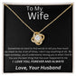 TO MY WIFE LOVE KNOT NECKLACE. LOVE YOUR HUSBAND