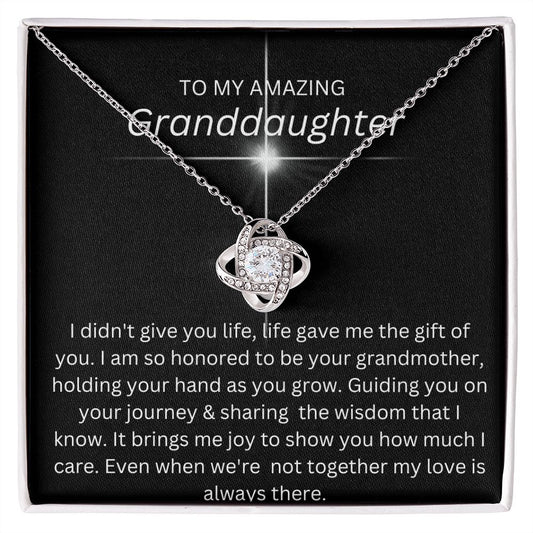TO MY AMAZING GRANDAUGHTER LOVE KNOT NECKLACE