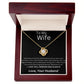 TO MY WIFE LOVE KNOT NECKLACE. LOVE YOUR HUSBAND