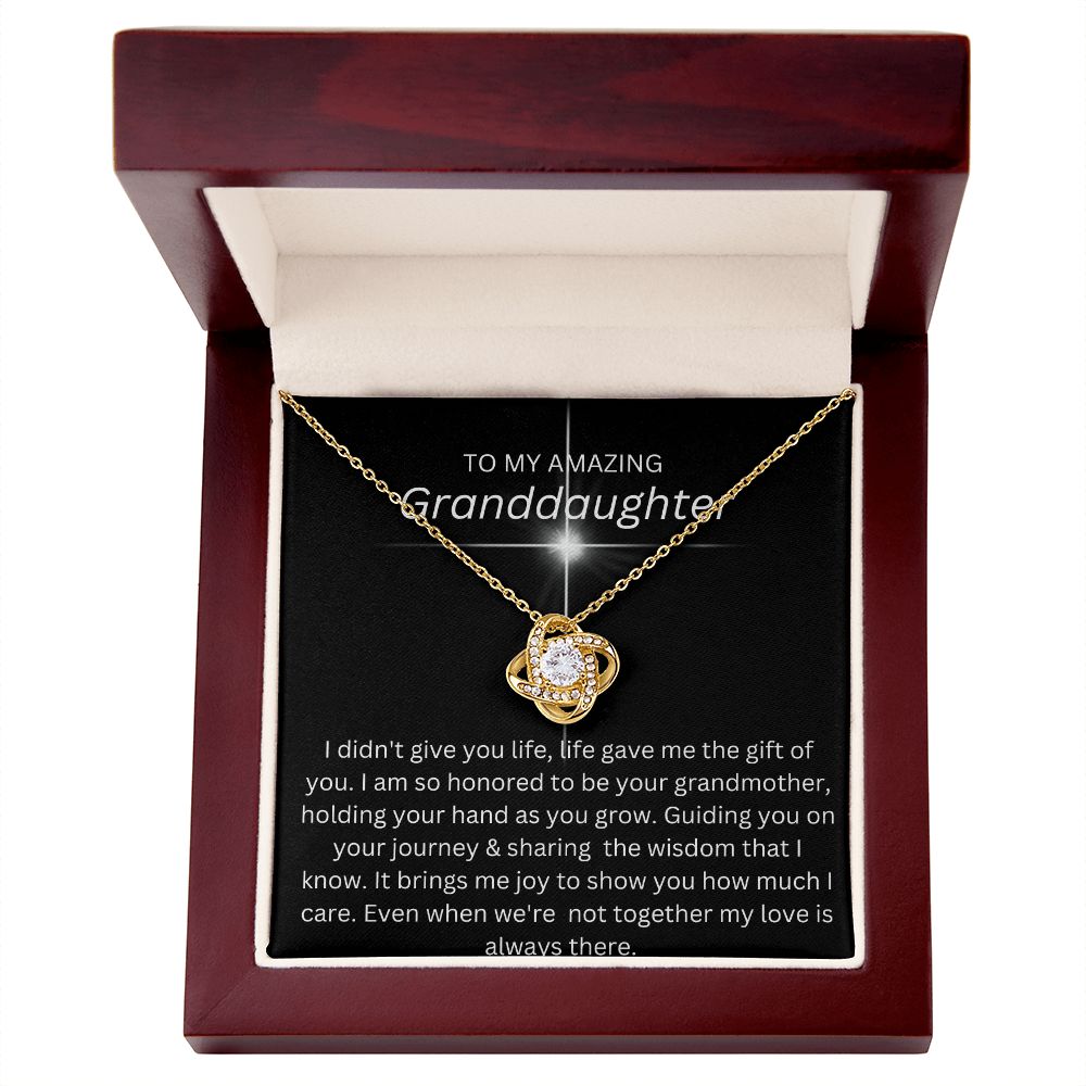 TO MY AMAZING GRANDAUGHTER LOVE KNOT NECKLACE