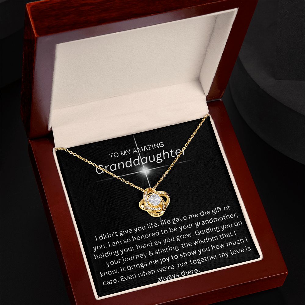 TO MY AMAZING GRANDAUGHTER LOVE KNOT NECKLACE