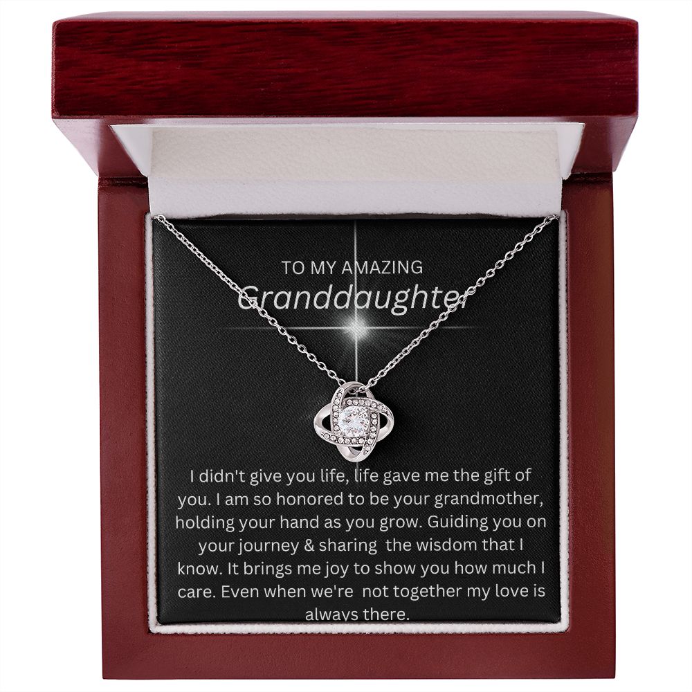 TO MY AMAZING GRANDAUGHTER LOVE KNOT NECKLACE