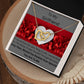 TO MY GIRLFRIEND. INTERTWINED HEARTS NECKLACE.