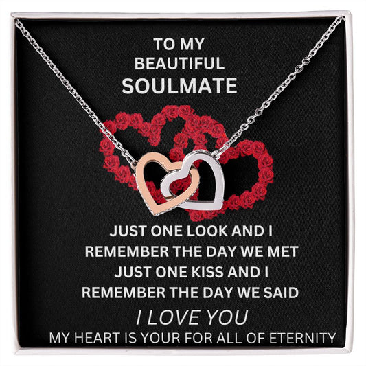 TO MY BEAUTIFUL SOULMATE. HEARTS. I LOVE YOU