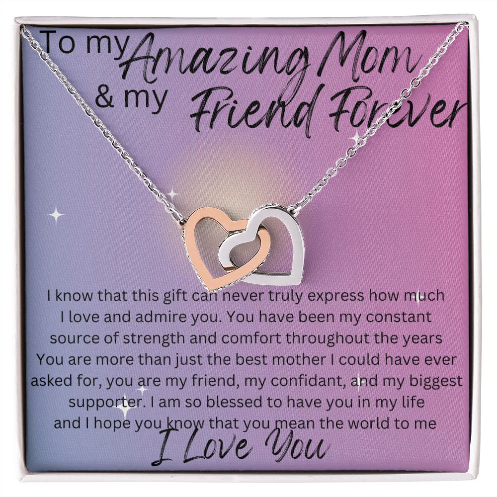 Interlocking Hearts Necklace. To my Amazing Mom & my Friend Forever.