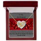 TO MY GIRLFRIEND. INTERTWINED HEARTS NECKLACE.