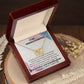 TO MY GRANDDAUGHTER INTERLOCKING HEART NECKLACE.