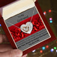 TO MY GIRLFRIEND. INTERTWINED HEARTS NECKLACE.