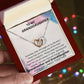 TO MY GRANDDAUGHTER INTERLOCKING HEART NECKLACE.