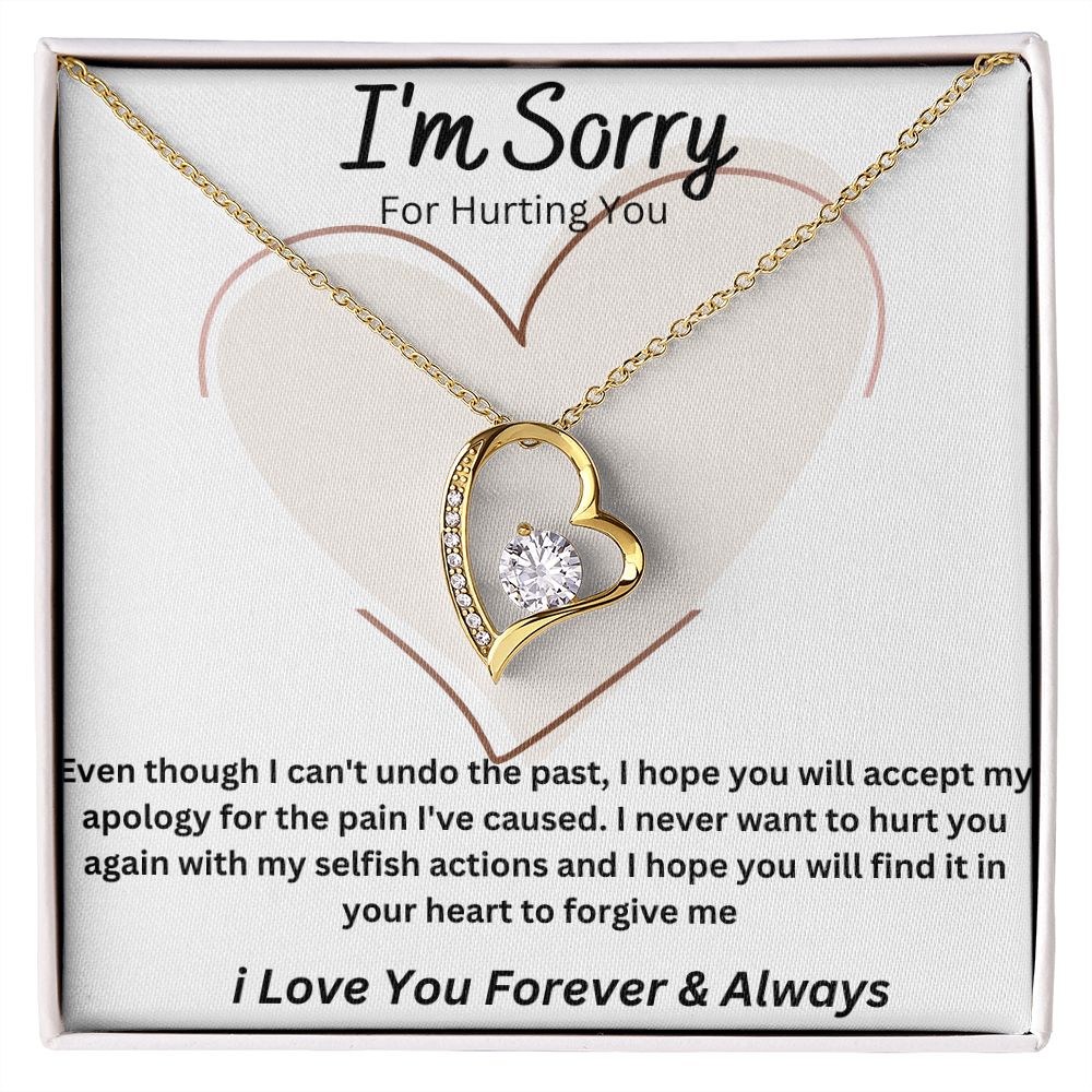 I'M SORRY FOR HURTING YOU HEART NECKLACE.